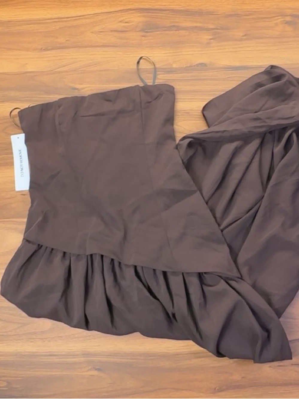 Princess Polly Odela Strapless Drop Waist Maxi Dress Chocolate - Picture 2 of 4